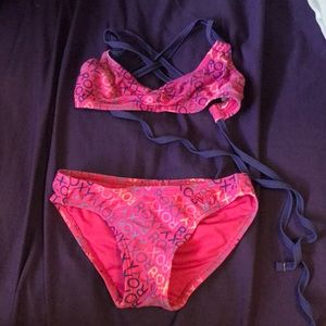 Roxy Little Girls Hot Pink Two Piece